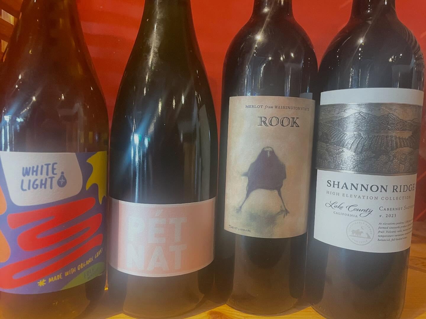A craft beer and wine selection.